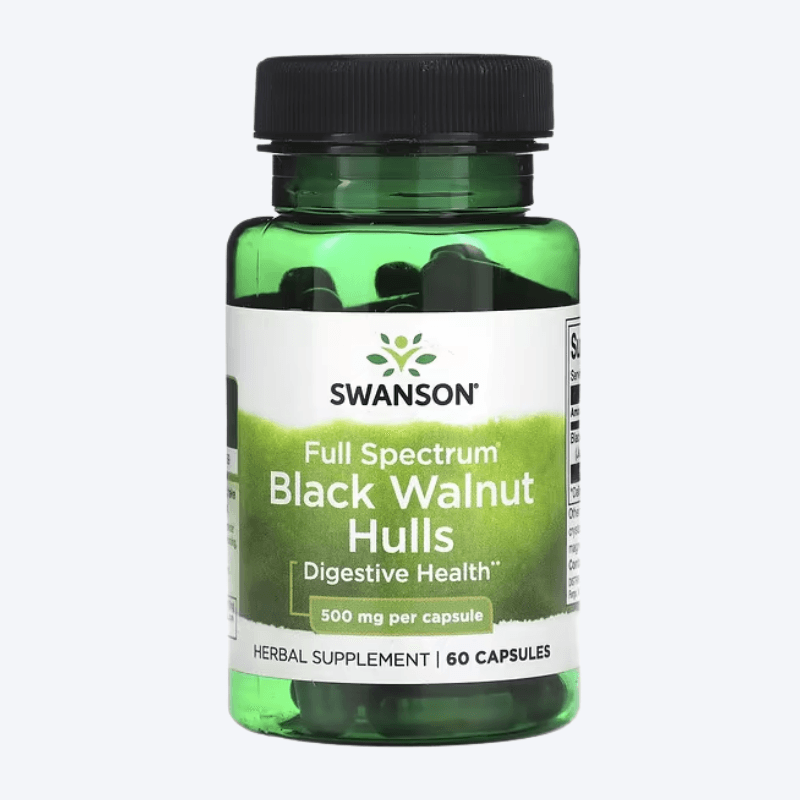 Swanson Full Spectrum Black Walnut Hulls 500mg 60 kapsula