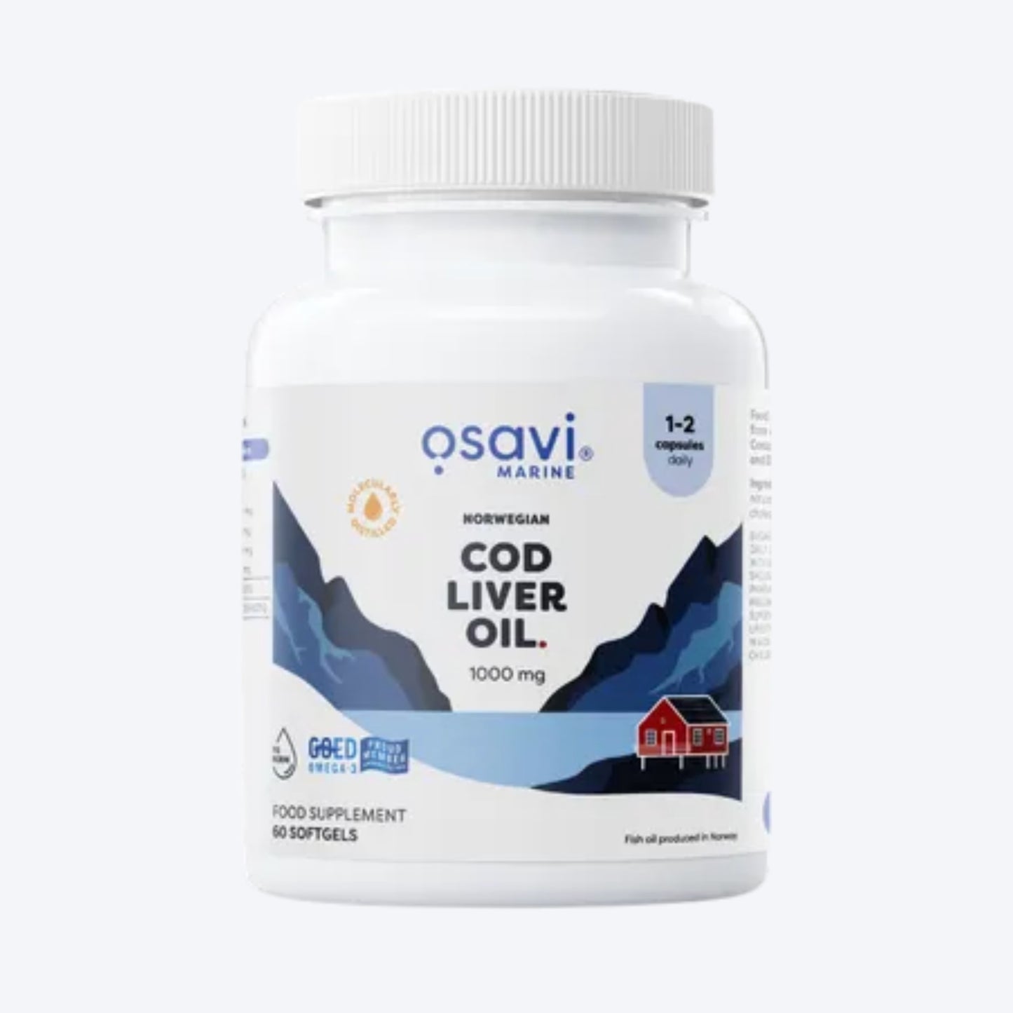 Osavi Norwegian Cod Liver Oil 60 kapsula