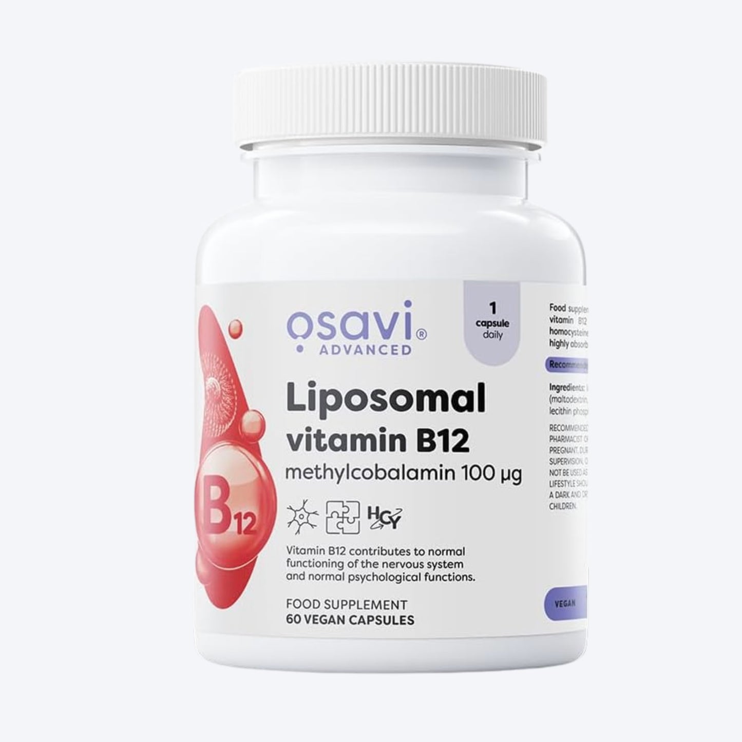Osavi Liposomal Vitamin B12 Methylcobalamin 100mcg 60 kapsula
