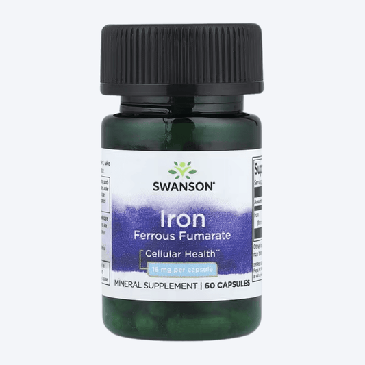 Swanson Iron (Ferrous Fumarate), 18mg 60 kapsula
