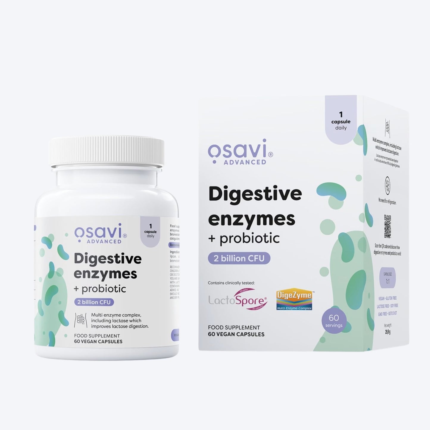 Osavi Digestive Enzymes + Probiotic 60 kapsula