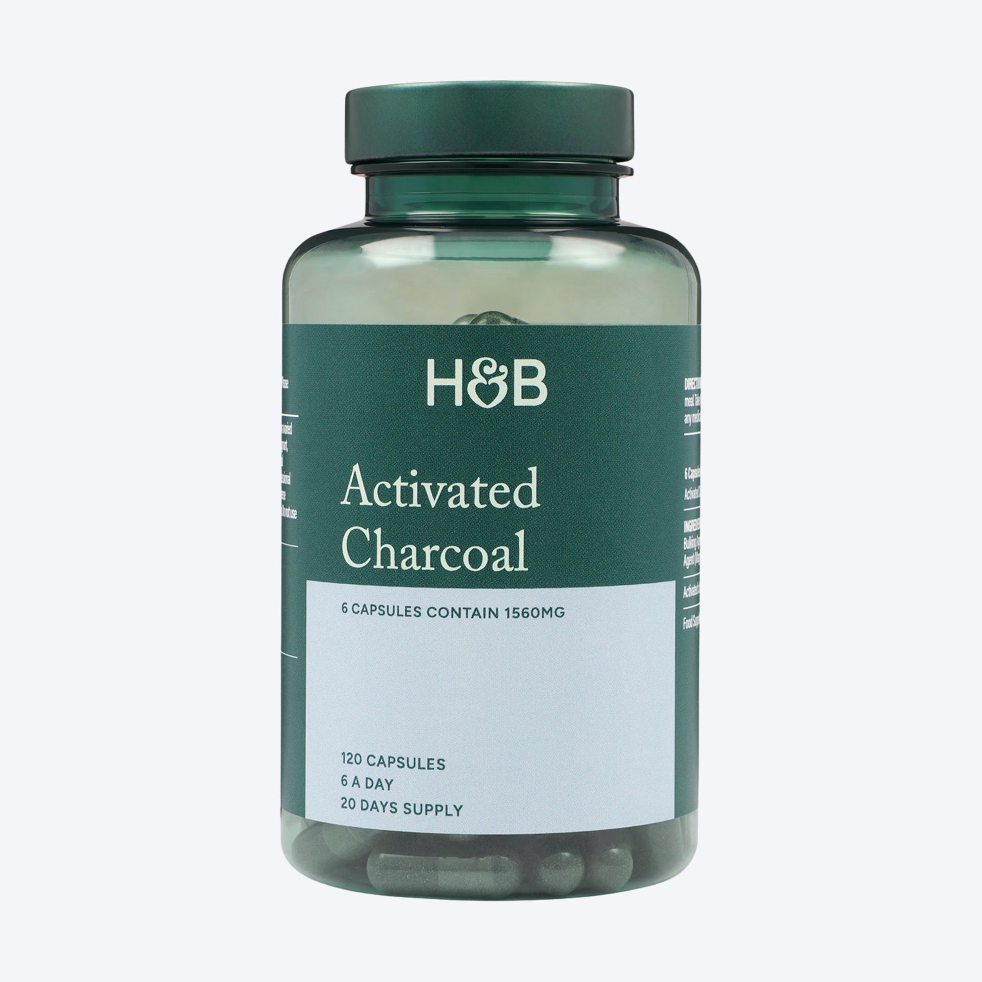 Holland & Barrett Activated Charcoal 1560mg 120 kapsula
